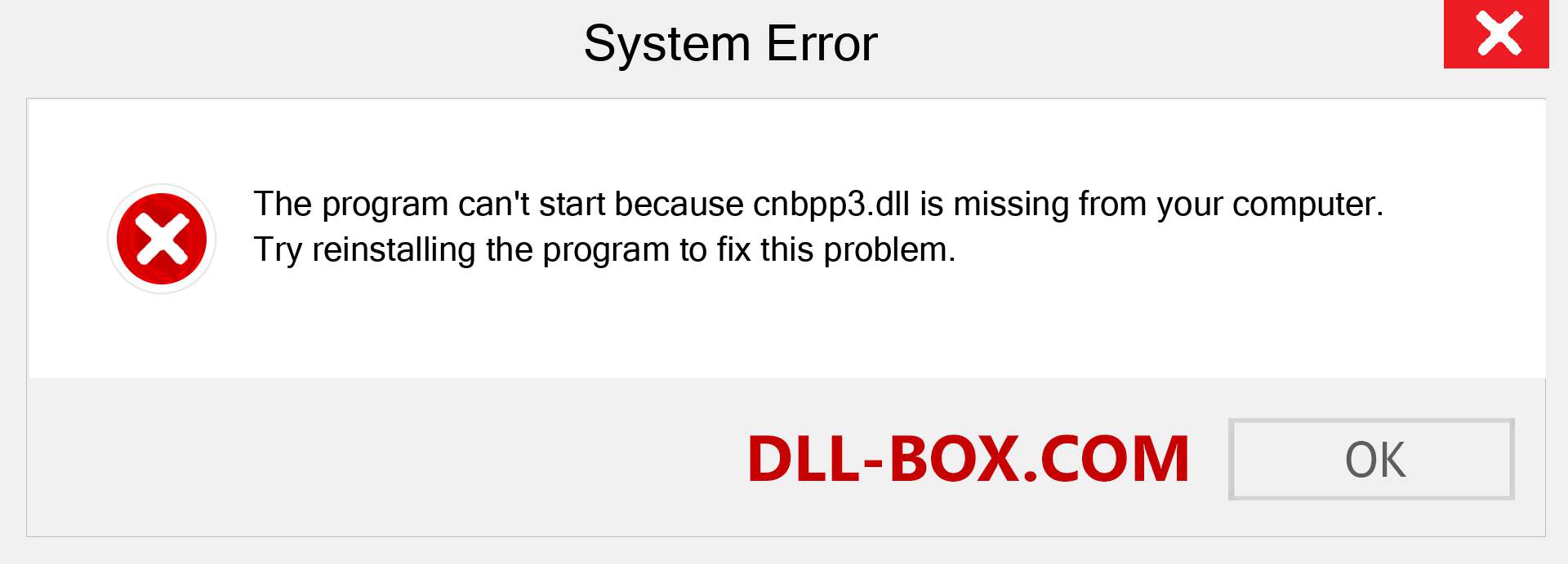  cnbpp3.dll file is missing?. Download for Windows 7, 8, 10 - Fix  cnbpp3 dll Missing Error on Windows, photos, images